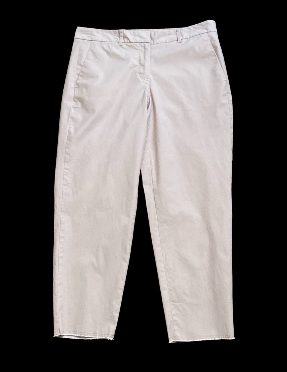Talbots Pants Womens Size 2 Pink Cropped Raw Hem Straight Leg Chino Casual